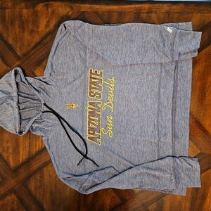 Arizona State Sun Devils Women's Cropped Long Sleeve Mock Neck Hoodie